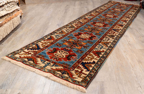 Handmade Afghan Shirvan short runner - 310350