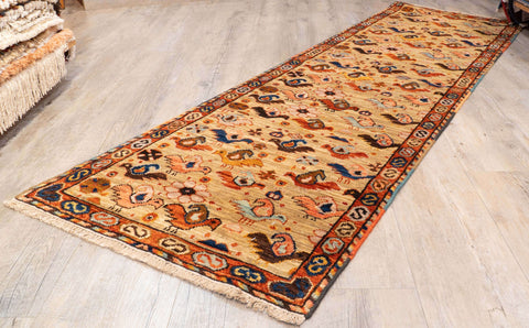 Handmade Afghan Shirvan short runner - 310352