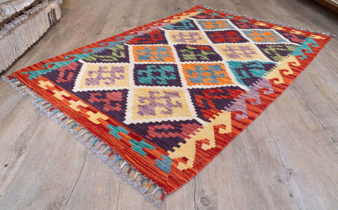 Handmade Afghan Kilim - 310366