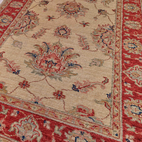 Handmade extra fine Afghan Ziegler short runner - 310554