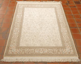 Fine part silk handmade Persian Isfahan rug - 262510