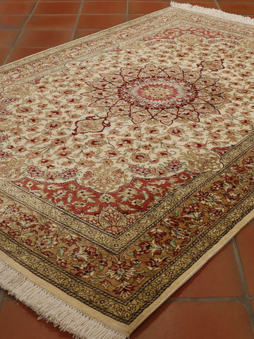 Extra fine handmade Persian Qum silk rug - 273896