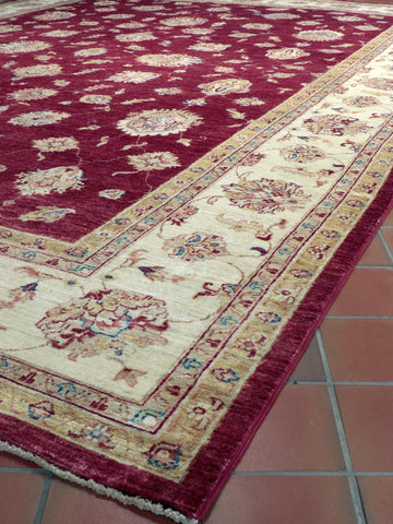 Fine handmade Afghan Ziegler large carpet - 273907