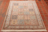 The light end of the rug is just as intricate