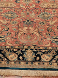 A very fine Persian Qum wool and silk rug.