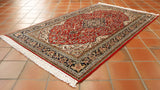 Handmade fine Kashmir silk rug - 306353