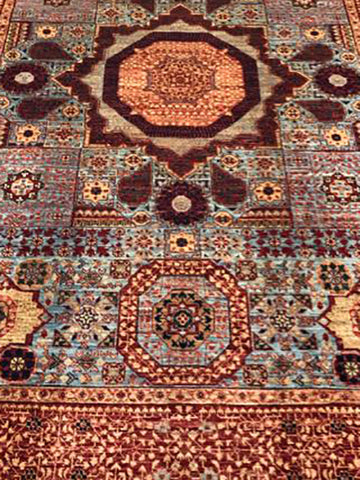 Handmade fine Afghan Mamluk rug - ENR306433