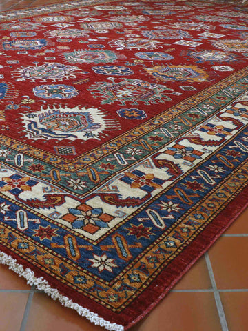 Fine handmade Afghan Kazak carpet - 306621