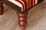 Small Turkish kilim stool - 306816