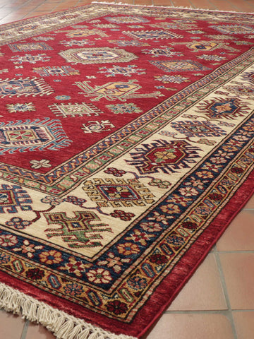 Fine handmade Afghan Kazak carpet - 307049