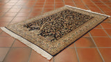 Handmade extra fine Kashmir silk rug - 307280