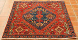 Handmade Afghan Choeb Rang square rug - 307485