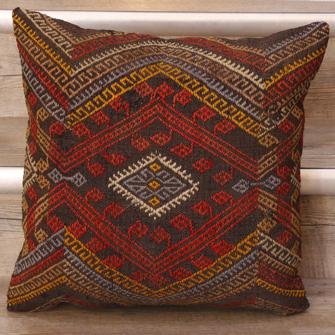 Small Handmade Turkish kilim cushion - 307518