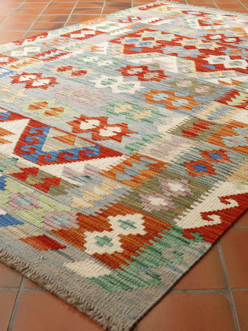 Handmade Afghan Kilim Tulsa rug - 307700A