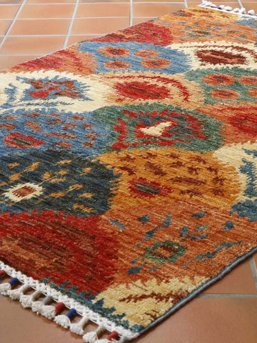 Handmade Afghan Ikat rug - 307762