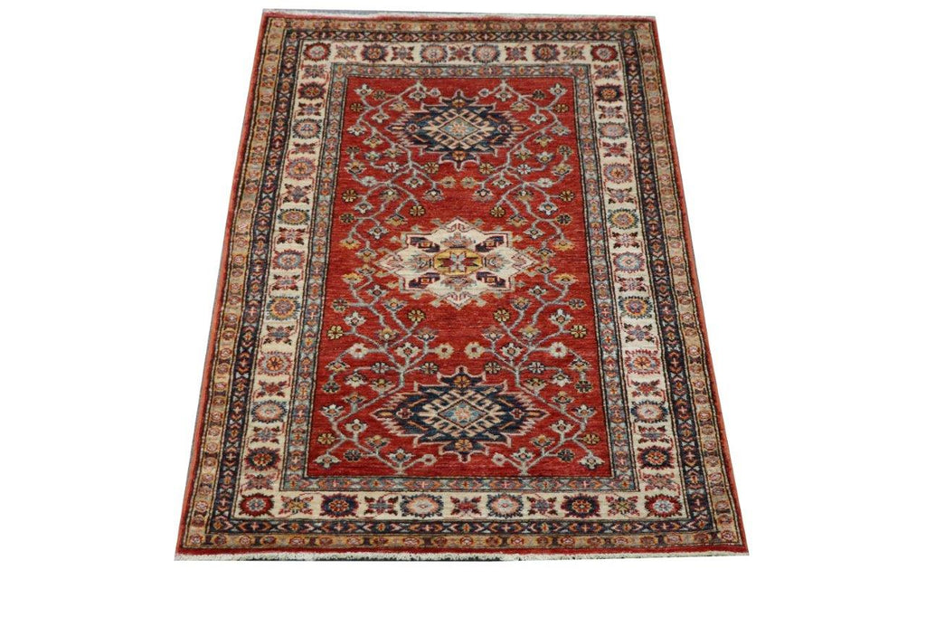 Handmade fine Afghan Kazak rug - ENR307900