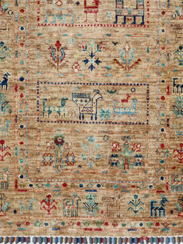 Handmade fine Afghan Samarkand rug - ENR308183