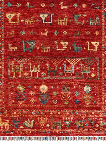 Handmade fine Afghan Samarkand rug - ENR308187