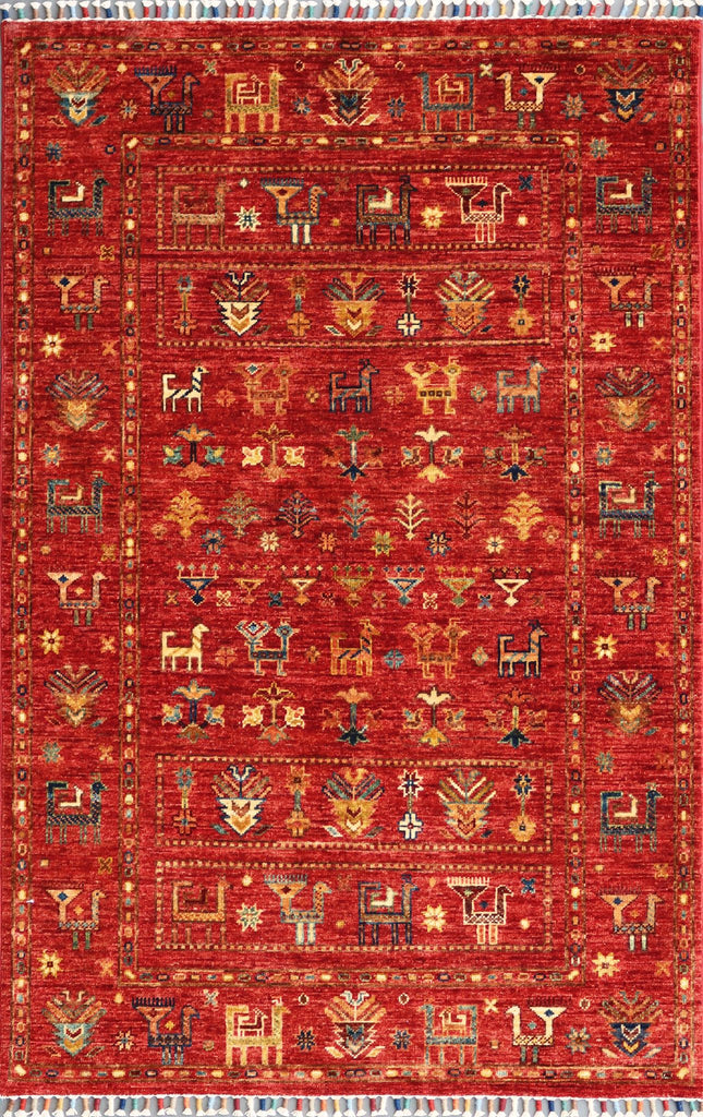 Handmade fine Afghan Samarkand rug - ENR308191