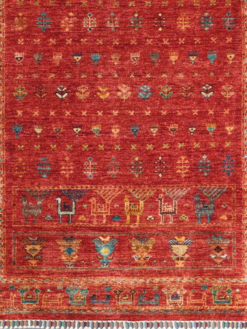 Handmade fine Afghan Samarkand rug - ENR308199