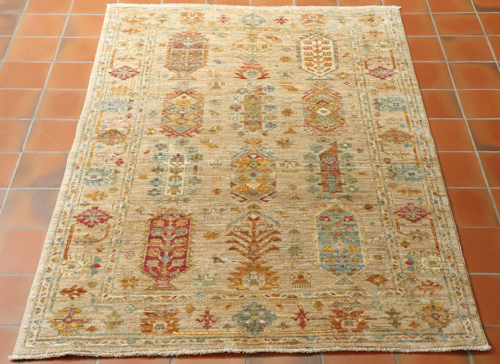 Handmade Afghan Temori rug - 308235