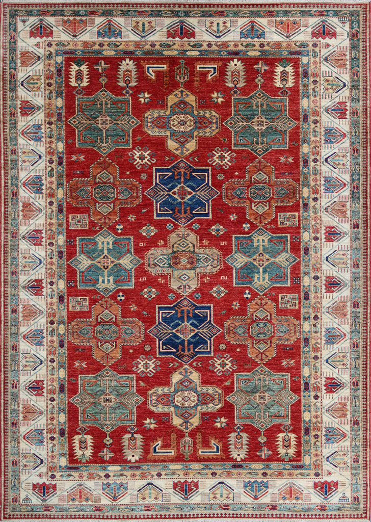 Handmade extra fine Afghan Kazak carpet - ENR308256