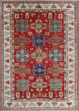 Handmade extra fine Afghan Kazak carpet - ENR308256