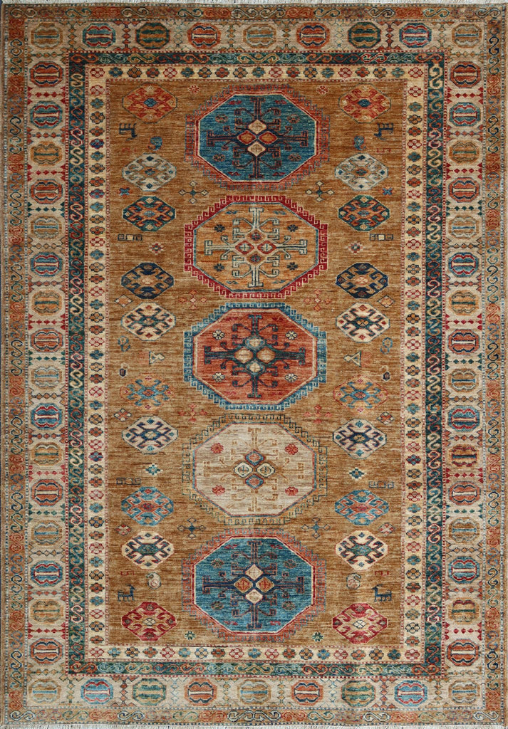 Handmade extra fine Afghan Kazak rug - ENR308258