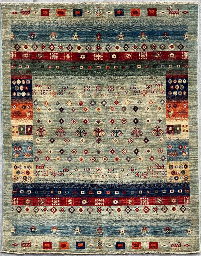 Handmade Afghan Gabbeh rug - ENR308369