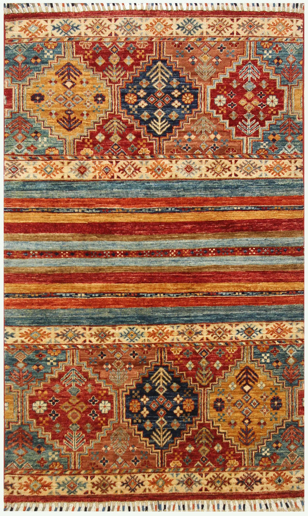 Handmade Afghan Kharjeen rug - ENR308436