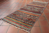 Handmade short Afghan Kharjeen runner - 308442