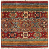 Handmade Afghan Kharjeen square rug - ENR308452