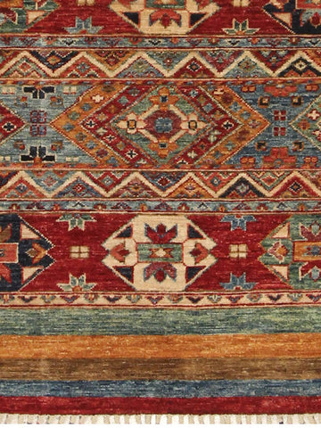Handmade Afghan Kharjeen square rug - ENR308452