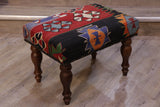 Medium Turkish kilim covered stool - 308684