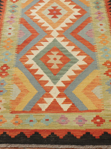 Long handmade Afghan Kilim runner - 308920